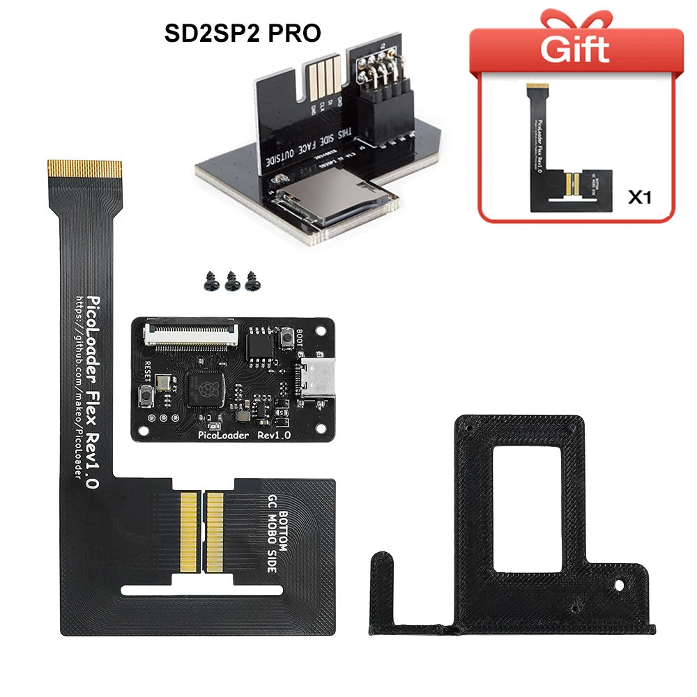 RetroScaler PicoLoader Flex Cable - No-Solder SD2SP2 SDGecko Adapter for GameCube Console