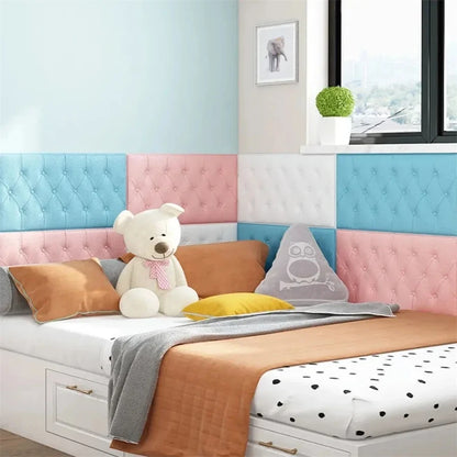 3D Wall Stickers – Self-Adhesive Thick Tatami Anti-Collision Wall Mat Pads, Soft Foam Cushion for Kids' Bedroom and Living Room