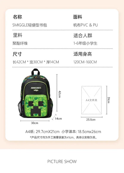 Genuine Smiggle Kids Backpack Set — School Bag, Pen Case & Lunch Bag for Students
