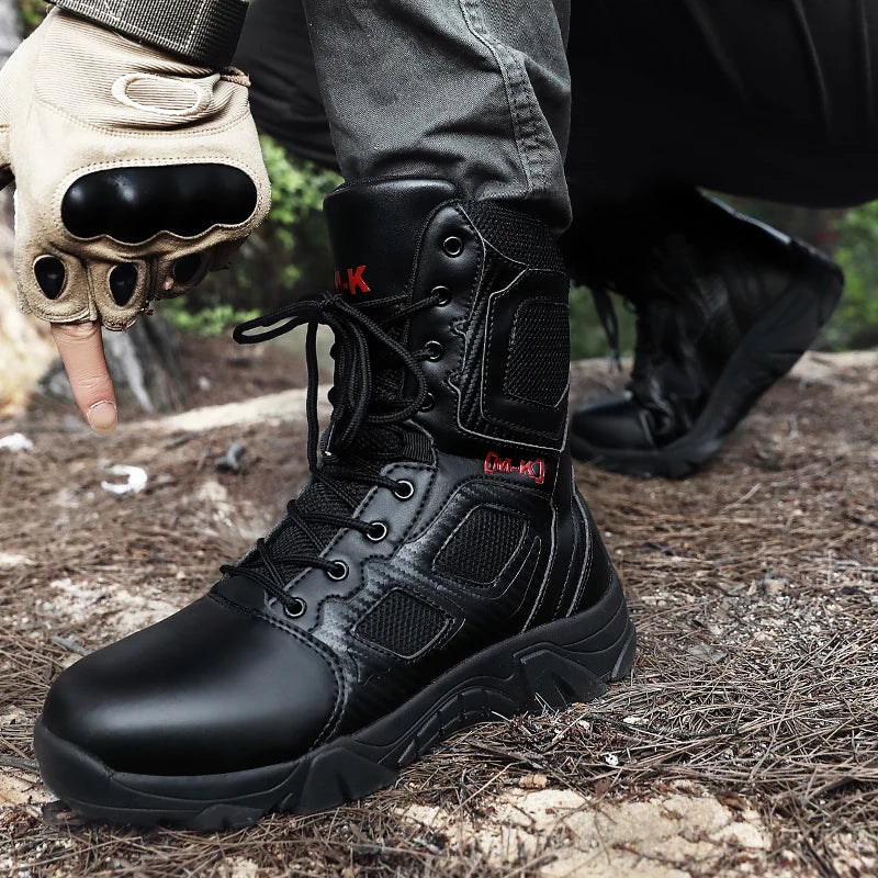 Outdoor Waterproof Safety Shoes – Steel Toe Cap Men's Work Boots, Anti-Smashing, Size 47