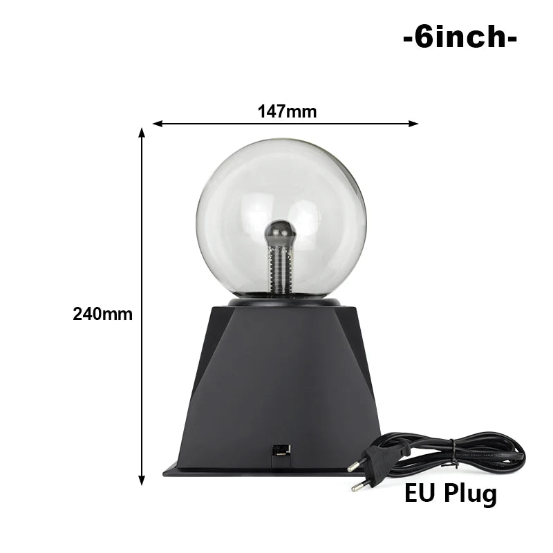 Magic Crystal Plasma Ball Lamp – LED Night Light for Kids, Bedroom & Gifts (3–8 Inch)