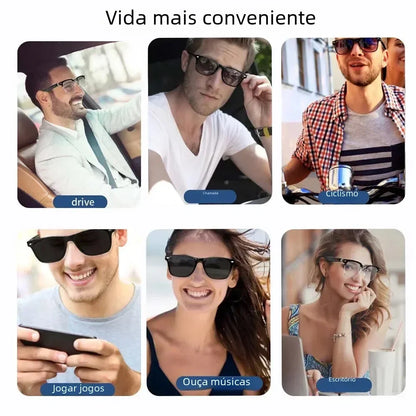 Hiwego Smart Glasses – Blue Light Filtering Polarized Lenses with Audio, Built-in Mic, Speakers, Touch & Voice Assistant for Music