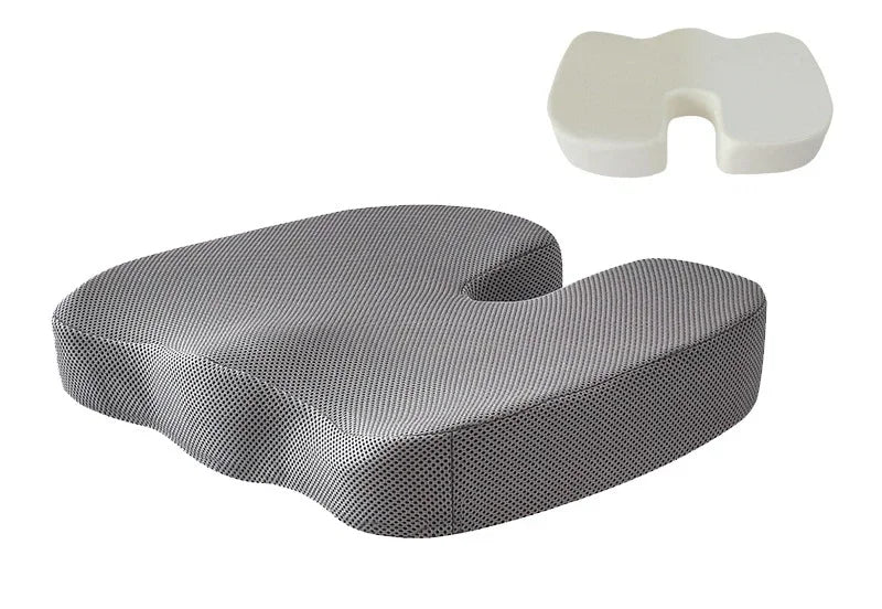 Orthopedic Memory Foam Seat Cushion – U-Shaped Coccyx Support Pad for Office Chair, Car & Home Comfort Massage Cushion