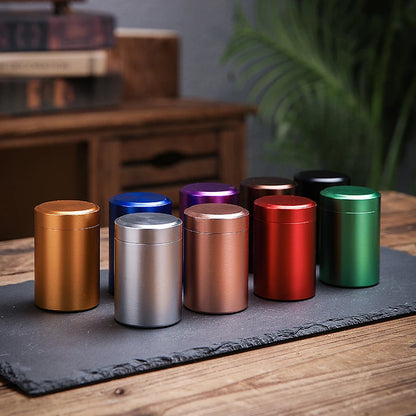 New Airtight Smell-Proof Stainless Steel Container — Mini Tea & Herb Stash Jar for Tea, Coffee Storage