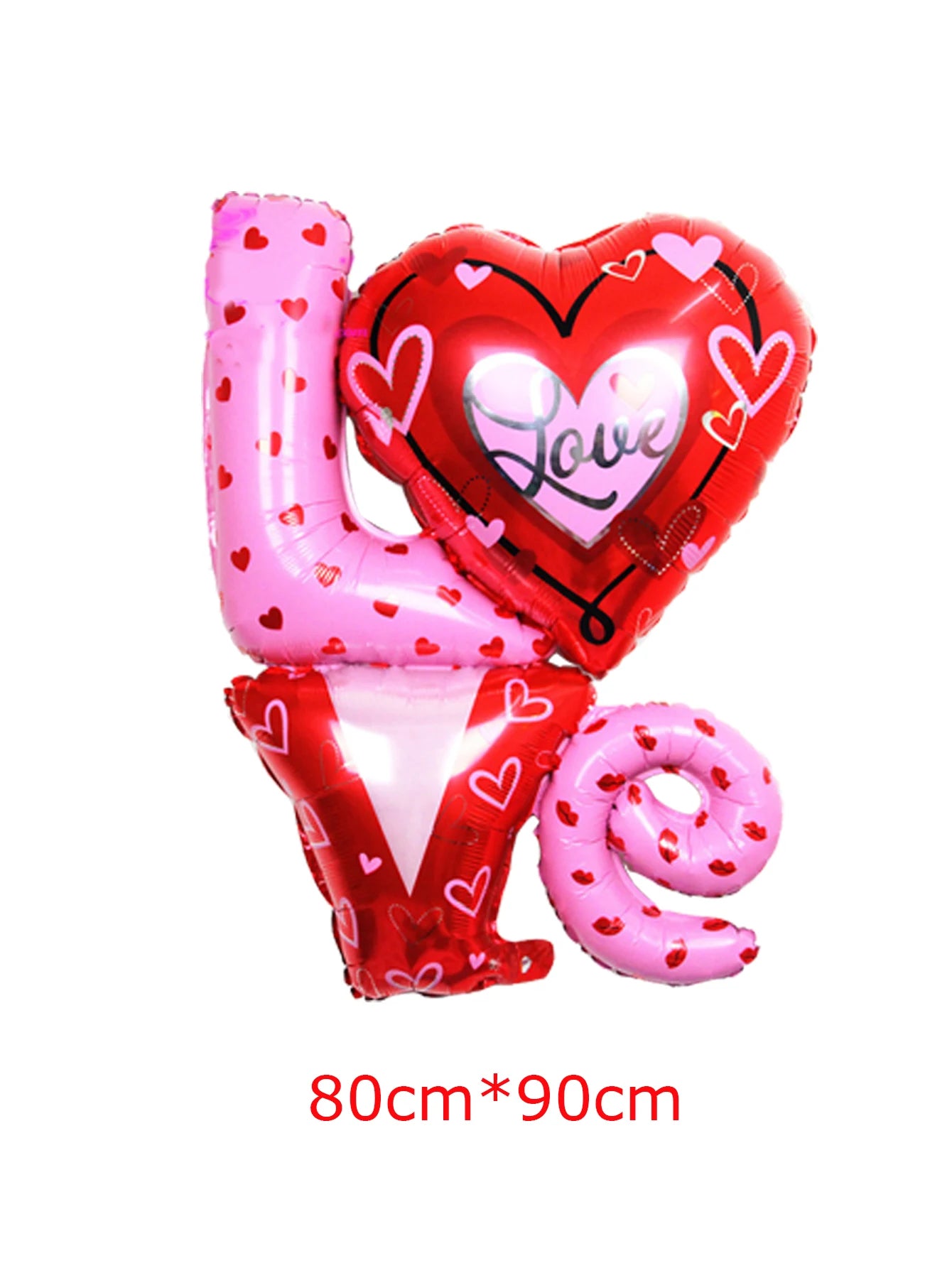 Happy Valentine’s Day Heart Balloon Stand Set – Love Bear & Heart-to-Heart Balloons Wedding Party Decoration