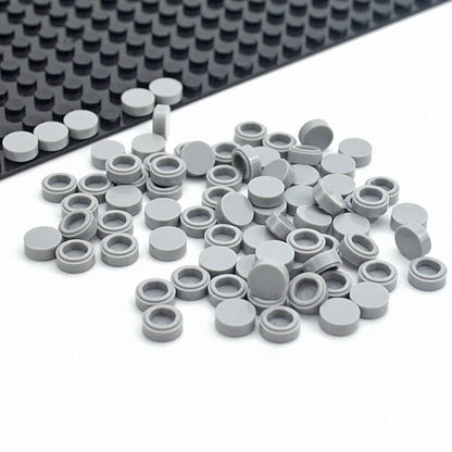450PCS Round 1x1 Flat Stud Building Block Accessories – Colorful MOC-Compatible Creative Toy Parts Set for DIY Construction