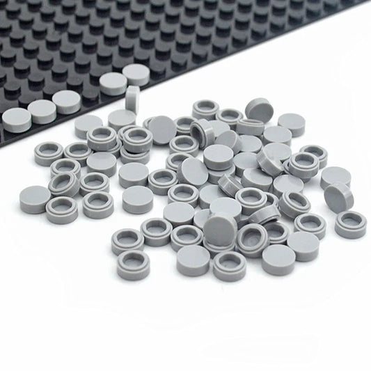 450PCS Round 1x1 Flat Stud Building Block Accessories – Colorful MOC-Compatible Creative Toy Parts Set for DIY Construction