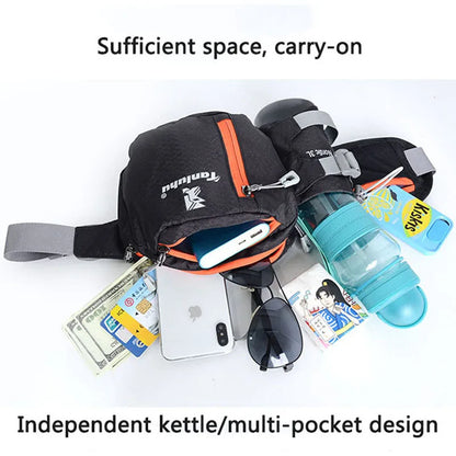 Running Waist Bag – Outdoor Marathon & Gym Belt Pack with Water Bottle Pouch, Fanny Pack for Cycling, Fitness & Phone Pocket