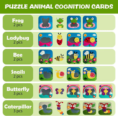 Montessori Busy Book for Kids – Color, Shape & Animal Cognition, Early Education Giraffe Quiet Book, Fine Motor Skills Toy