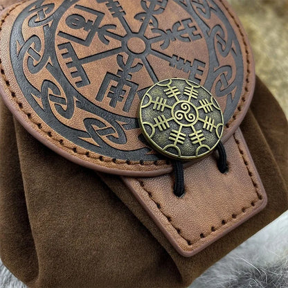 Steampunk PU Leather Fanny Pack for Men – Medieval Cosplay Waist Bag, Coin Purse, Hip Belt Bag