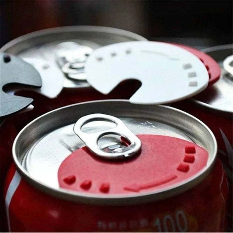 5Pcs Can Lid Sealer – Plastic Beverage Can Protector for Soda, Beer & Drink Bottles