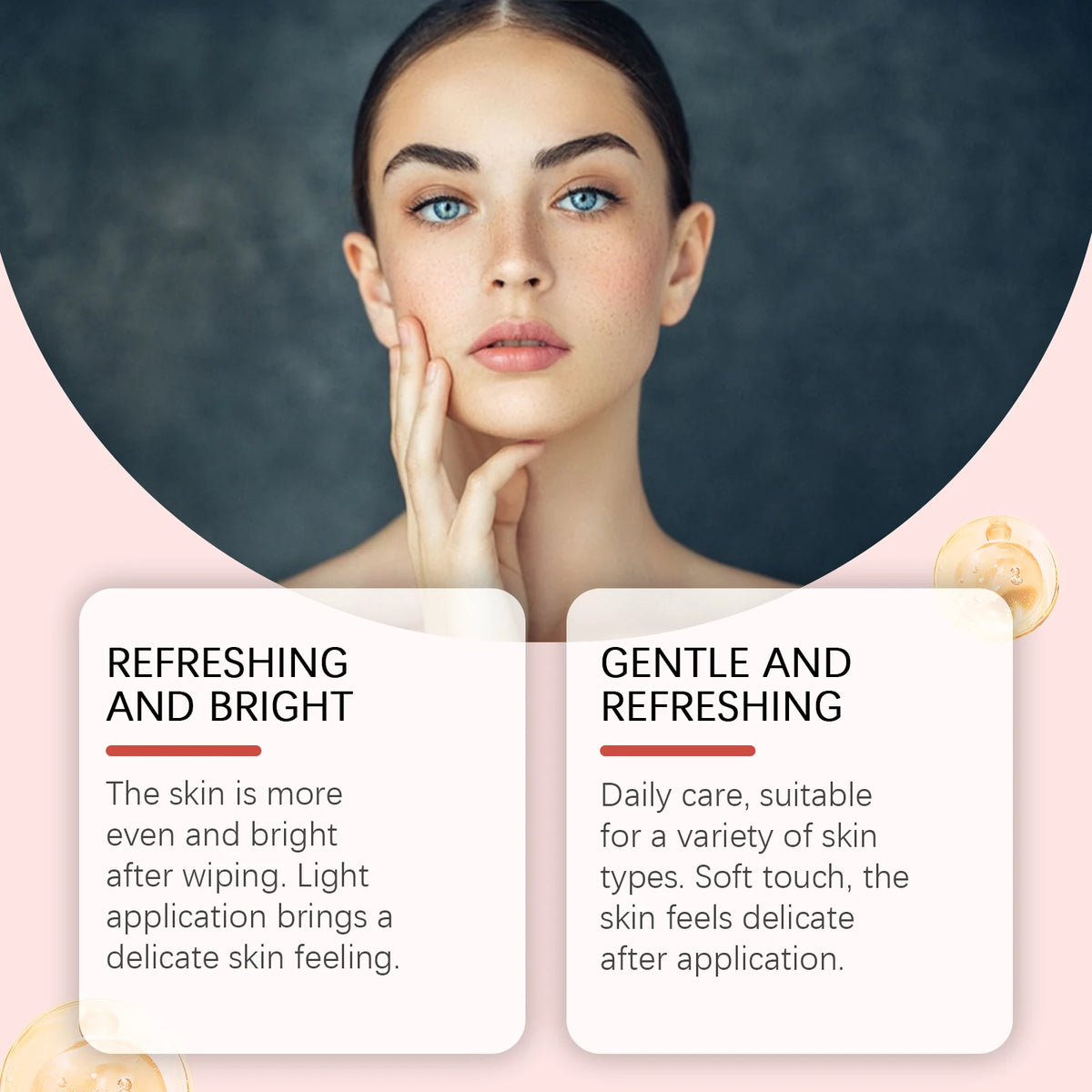70-Piece Red Succinic Acid Peeling Pads - Gentle Exfoliating & Moisturizing Facial Pads with Panthenol