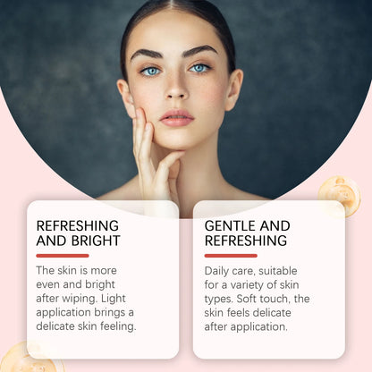 70-Piece Red Succinic Acid Peeling Pads - Gentle Exfoliating & Moisturizing Facial Pads with Panthenol