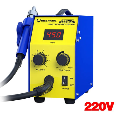 MECHANIC 957DW Soldering & Desoldering Station – Dual-Scroll Hot Air Rework Tool for PCB Mainboard and Tin Soldering