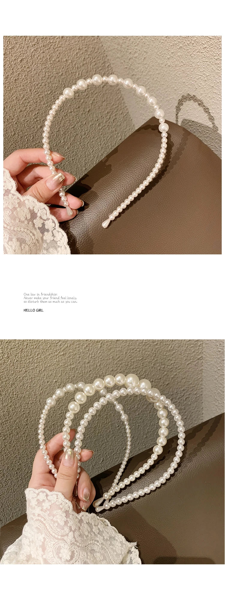 Fashion White Faux Pearl Hair Hoop – Elegant Full Pearl Bridal Headband, Wedding Hair Accessories for Women & Girls