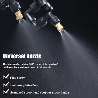 WiFi Automatic Rainforest Mist Sprayer System Kit – Smart Irrigation Timer Humidifier for Reptile Terrarium & Plant Care