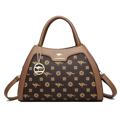 Luxury Fashion Print Women’s Handbag – Large Capacity Soft Leather Shoulder & Crossbody Designer Purse