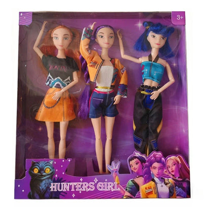 HOT K-Pop Demon Hunters Doll Toys – Rumi, Mira & Zoey Action Figures, Princess Baby Girl Plastic DIY Toy for Girls