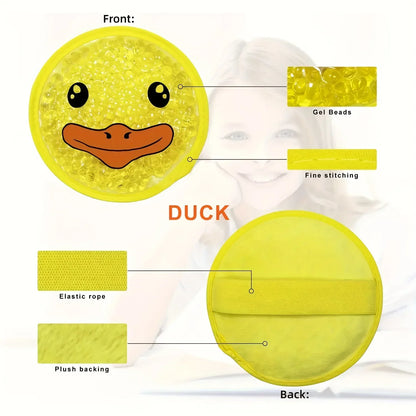 Reusable Cartoon Gel Ice Pack — Dual Hot & Cold Compress for Elbow, Knee & Toothache