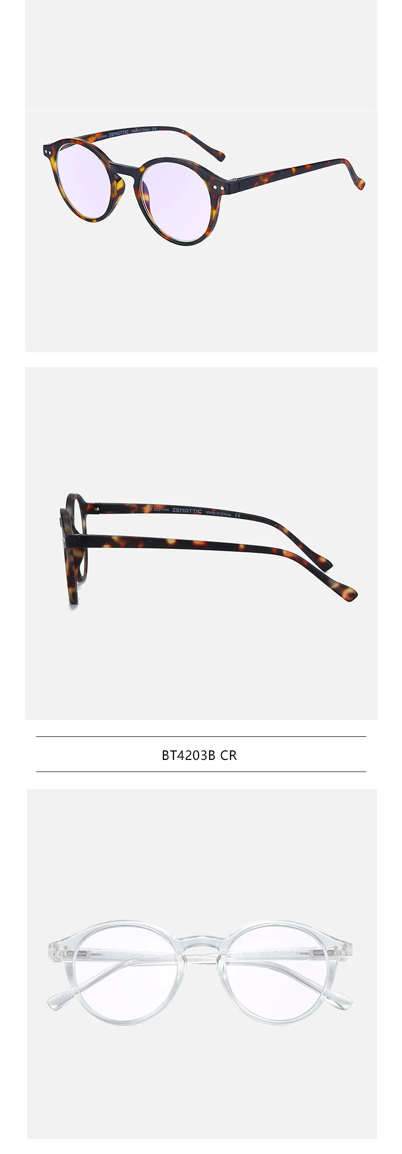 ZENOTTIC 2025 Retro Reading Glasses – Anti-Blue Light Blocking Eyeglasses for Women & Men, Diopter 0 to 4.0