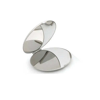 Portable Stainless Steel Makeup Mirror – Foldable Handheld Cosmetic Mirror for Women, Various Shapes