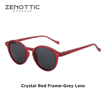 ZENOTTIC Retro Circular Polarized Sunglasses (S Size) – Vintage Small Round UV400 Goggles for Men & Women