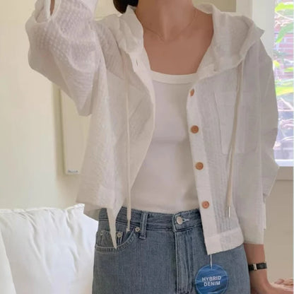 Women’s Summer Long-Sleeve Shirt - Casual Lightweight Sunshade Top for Everyday Wear