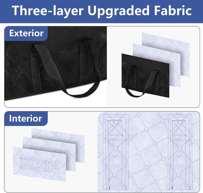 Large Capacity Hat Organizer - Black Non-Woven Cap Holder, Foldable Storage Hanging Bag for Hats and Clothes