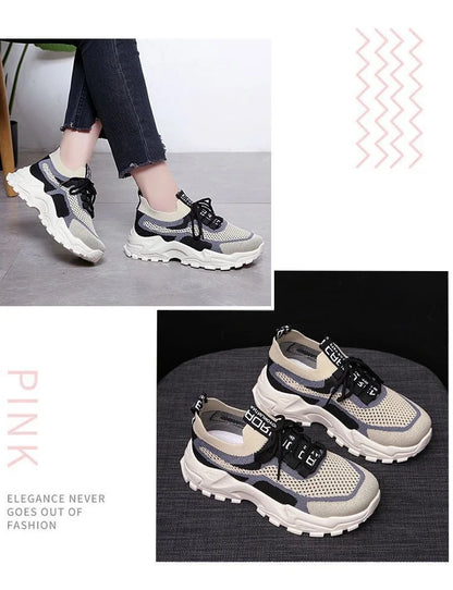2024 Fashionable Women's Running Shoes – Korean-Style Breathable & Lightweight Sports Shoes for Ladies