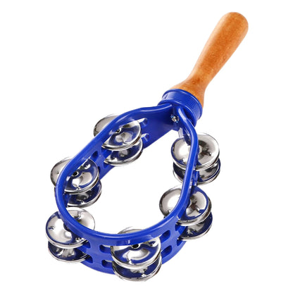 Handheld Wooden Tambourine – Safe, Rustproof & Waterproof Percussion Drum with Eco-Friendly Design