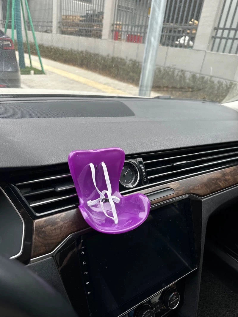 New 15-17cm Labubu Doll Safety Seat – Cute Doll Air Outlet Aromatherapy Decoration for Car Interior