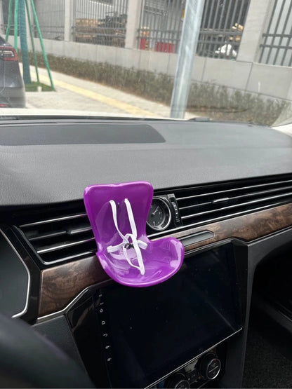 New 15-17cm Labubu Doll Safety Seat – Cute Doll Air Outlet Aromatherapy Decoration for Car Interior