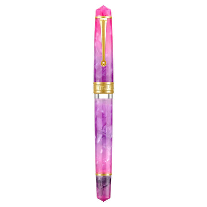 Asvine P20 Piston Filling Fountain Pen – Acrylic with Beautiful Patterns, EF/F/M Nib, Golden Clip, Smooth Writing Office Gift Pen