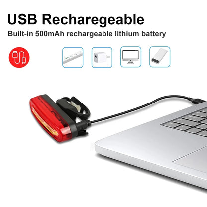 USB Rechargeable LED Bike Tail Light – Bright Rear Warning Lamp for Mountain & Road Cycling
