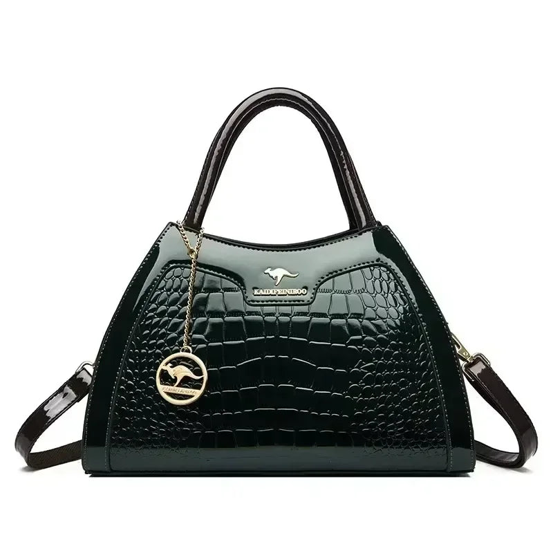 Luxury Fashion Print Women’s Handbag – Large Capacity Soft Leather Shoulder & Crossbody Designer Purse