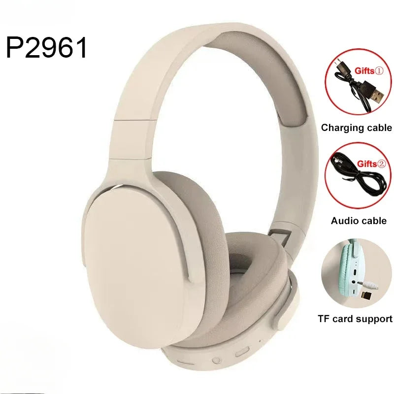 New Wireless Bluetooth Over-Ear Headphones – HiFi Stereo Headset with Mic, TF/AUX Music Player & Sports Earphones