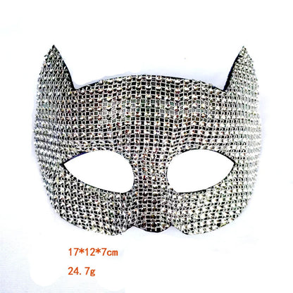 Shiny Cat Ear Mask - Bling Kitten Cosplay Halloween Party Accessory Set