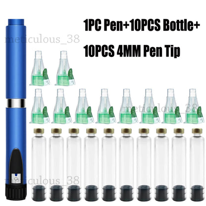 Magic Pen 3ml Empty Cartridge Kit — 4mm Pen Tip Cassette Bottle for Lilly Insulin Pen, Sterile Individual Packaging