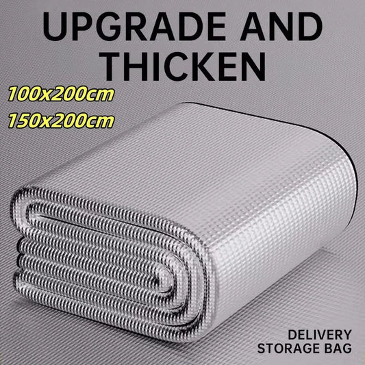 Double-Sided Aluminum Film Camping Mat - Waterproof Moisture-Proof Portable Picnic, Beach & Outdoor Tent Sleeping Pad