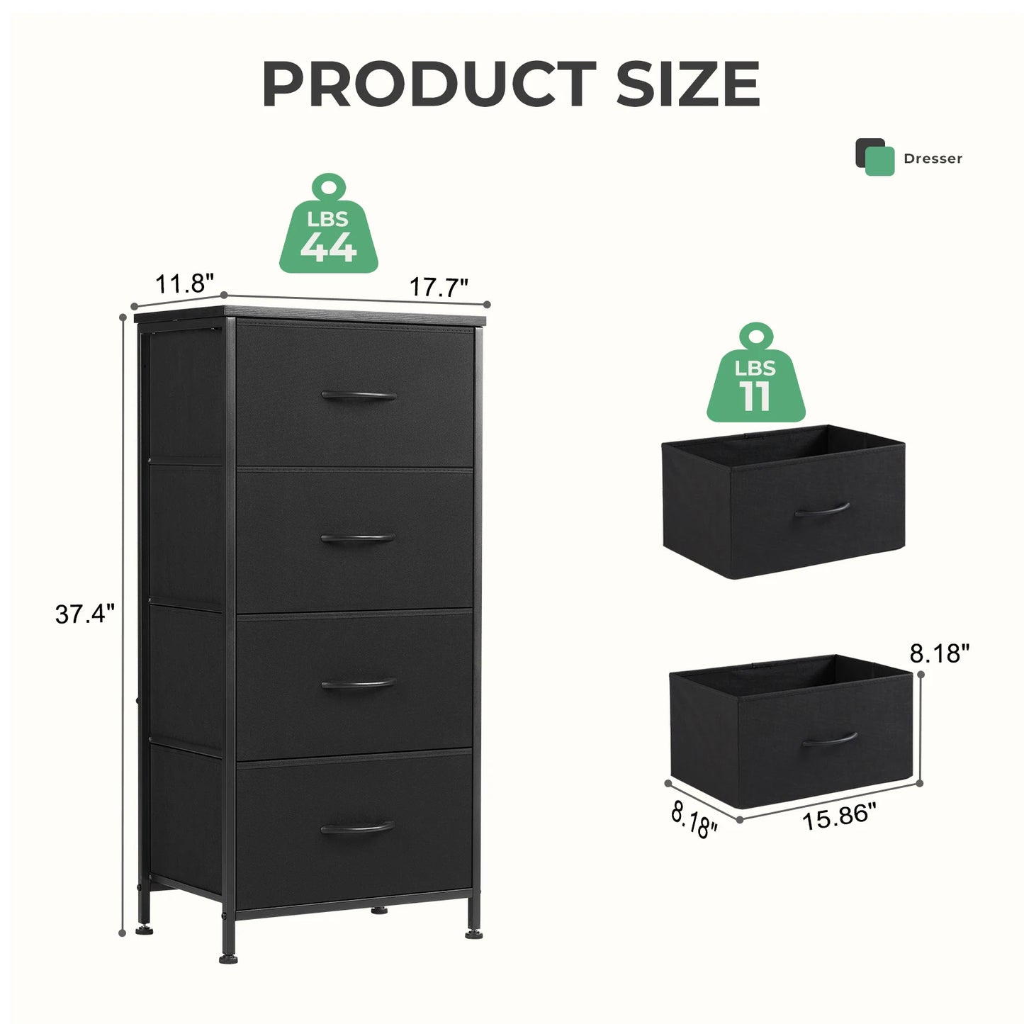 4-Layer Fabric Living Room Cabinets – Steel Frame Wardrobe Closet for Clothes Storage