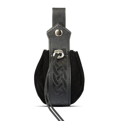 4PCS Medieval Cosplay Leather Belt Set – Copper Coin Waist Bag, Renaissance & Steam Role Playing Halloween Costume Accessories