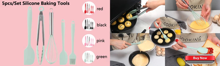 Heat Resistant Silicone Bakeware Set - Loaf, Bread, Muffin, Donut, and Cake Baking Tray Oven Pan Set