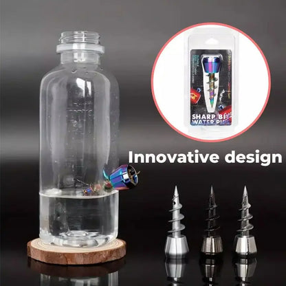 Metal Screw Shape Water Pipe Head - 23mm Spiral Cannon Fitting Tool for Water Smoke Accessories