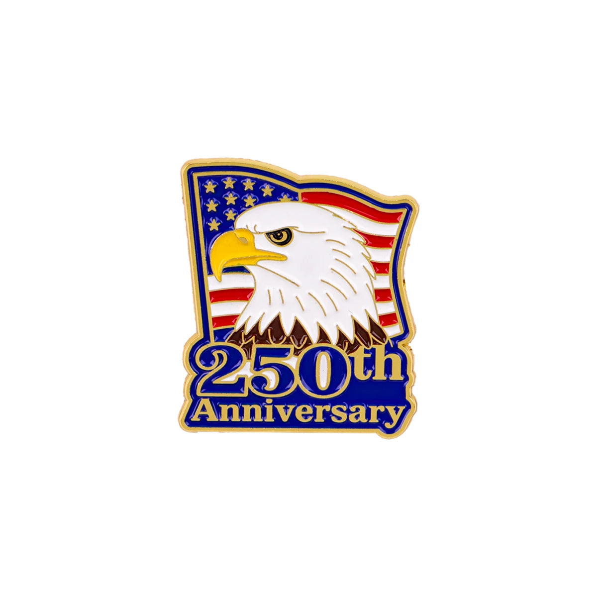 250th Anniversary Eagle Enamel Pin - Patriotic USA Lapel Badge Brooch for Backpacks, Clothing, and Gifts