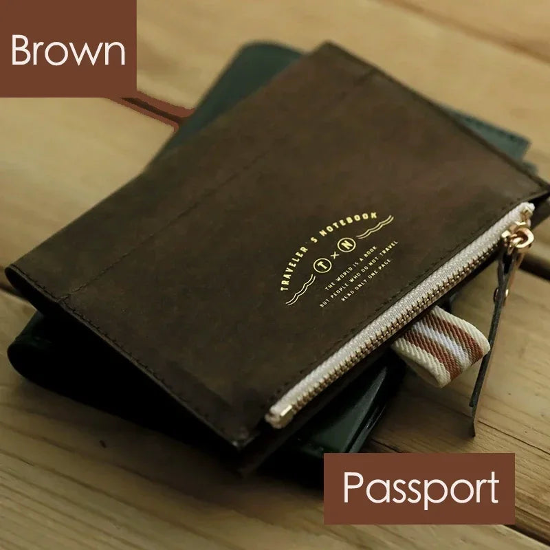 Fromthenon Travel Notebook with Special Paper – Washable Zipper Storage Bag, Pen Case & Stationery Organizer Supplies