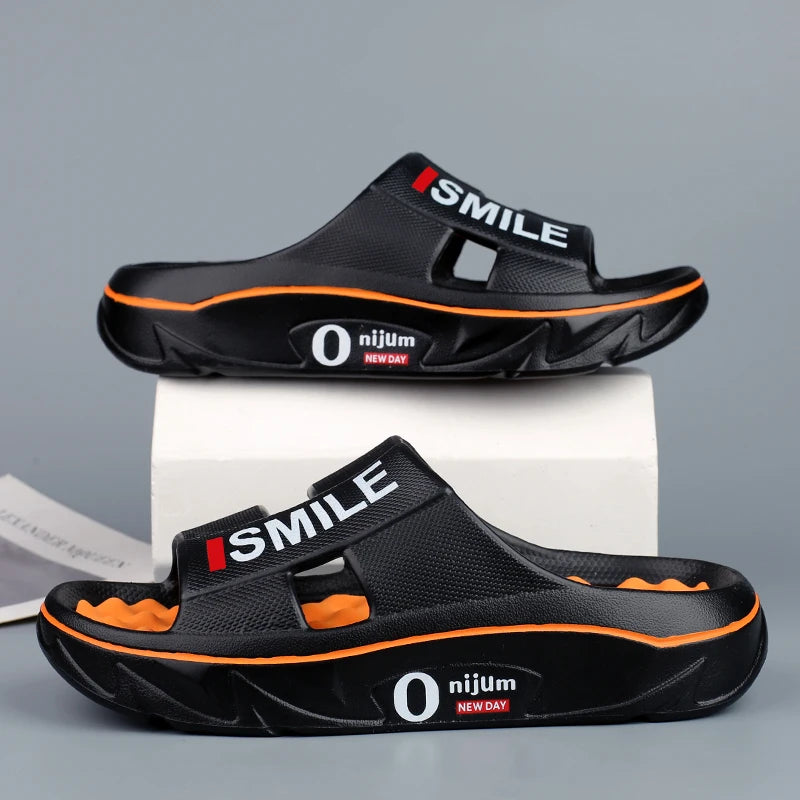 Summer Men’s Massage Slippers – Indoor Outdoor Soft Slides, Beach Sandals & Casual Flip-Flops