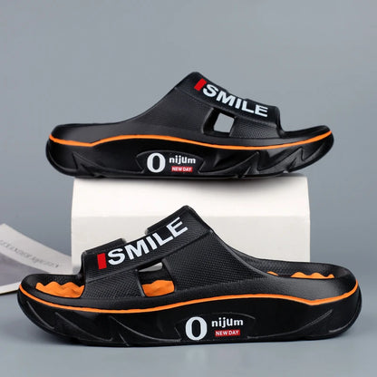Summer Men’s Massage Slippers – Indoor Outdoor Soft Slides, Beach Sandals & Casual Flip-Flops