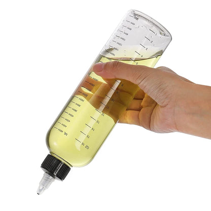 30ml-500ml Empty Hair Dye Bottles — Measured Twist Cap Refillable Squeeze Containers
