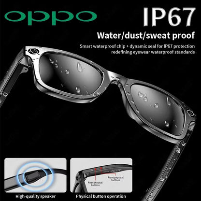 OPPO AI Smart Glasses — Ultra-Clear Camera, Touch Control, Bluetooth Calling, Video & Music Player Sport Sunglasses