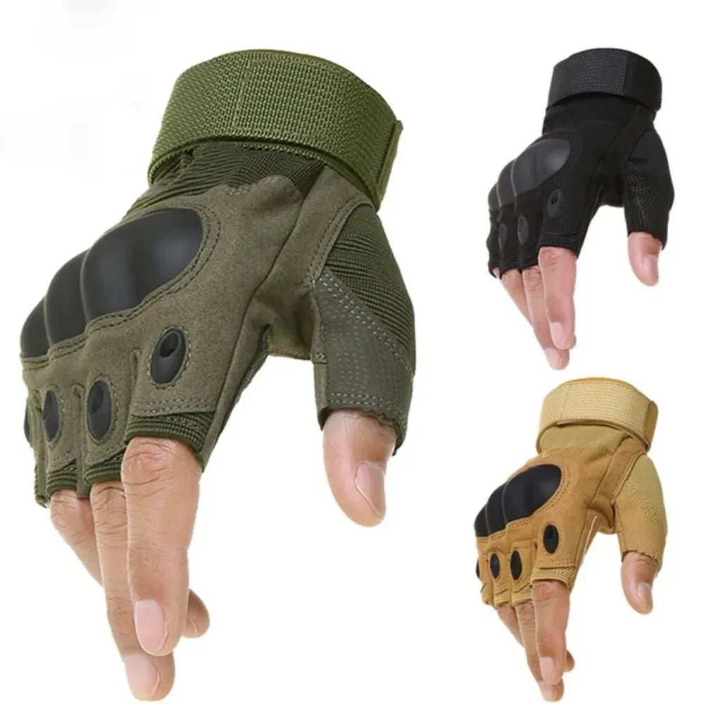 Tactical Half Finger Gloves – Paintball, Airsoft, Combat, Anti-Skid, Full Finger Bicycle Gloves, Protective Gear for Men